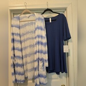 🖤New L Bundle LuLaRoe Caroline & Perfect T. Cute Layering Pieces